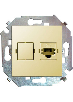Розетка телефонная СП Simon 15 RJ11 винтов. зажимы механизм сл. кость Simon 1591480-031