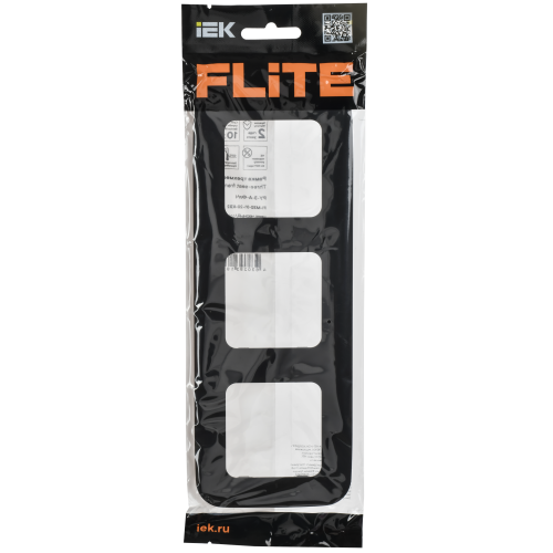 FLITE Рамка 3-местная РУ-3-А-ФлЧ черный IEK FLITE Рамка 3-местная РУ-3-А-ФлЧ черный IEK