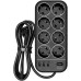Сетевой фильтр Powercom SP-08 USB03AB 3,0М 3м (8 розеток) черный (коробка)