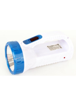 Фонарь аккумуляторный LED3861 LED + 12SMD 1Вт 2 режима 220В аккум. SLA пластик. бел. (кор.) Ultraflash 14256