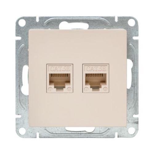 Механизм роз., RJ45 (cat5), крем., Эпика EKF