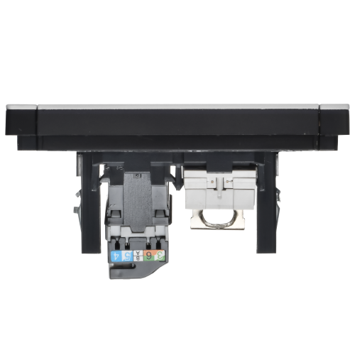 FORTE&PIANO Розетка двойная RJ11+RJ45 кат.5E FP235M металл белый IEK FORTE&PIANO Розетка двойная RJ11+RJ45 кат.5E FP235M металл белый IEK