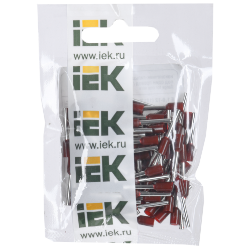 Наконечник НШВИ 1,0-12 темно-красный (100шт/упак) IEK