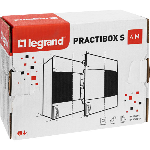 Practibox S Пластиковый щиток Встраиваемый 1X4 Белая дверь Practibox S Пластиковый щиток Встраиваемый 1X4 Белая дверь