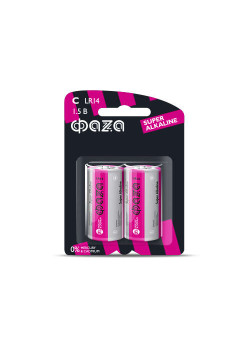 Элемент питания алкалиновый C/LR14 1.5В Super Alkaline BL-2 (уп.2шт) ФАZА 2858504