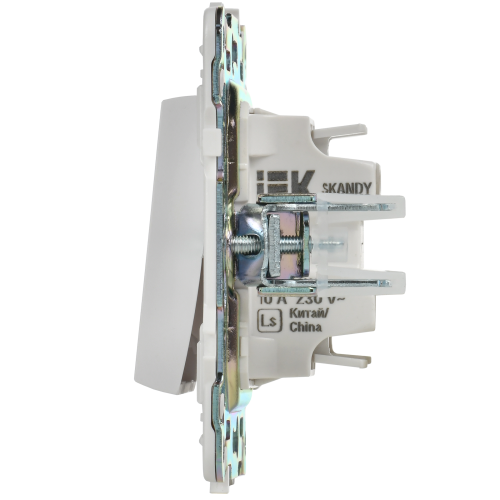 SKANDY Выключатель 1-клавишный кнопочный 10А SK-V14W арктический белый IEK SKANDY Выключатель 1-клавишный кнопочный 10А SK-V14W арктический белый IEK