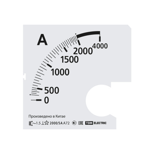 Шкала Ш72 2000/5А-1,5 (для А72 Х/5А) TDM Шкала Ш72 2000/5А-1,5 (для А72 Х/5А) TDM