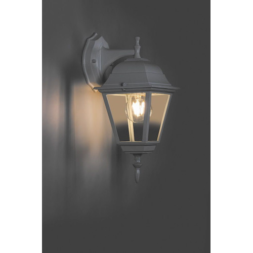 Светильник садово-парковый Feron 4102/PL4102 четырехгранный на стену вниз 60W E27 230V, белый Светильник садово-парковый Feron 4102/PL4102 четырехгранный на стену вниз 60W E27 230V, белый