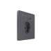 Systeme Infinity, Розетка С/У с ЗК и зар.устр.USB А+С 20Вт (250В, 16А, защ.шт.), Вулканический пепел