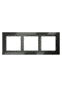 Рамка 3-м S70 стеклян. титан Voltum VLS110306