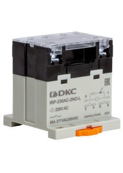 Реле силовое промышленное, 2NO, ком. ток 40А, AgSnO?, напряжение 48V DC, опция: светодиод