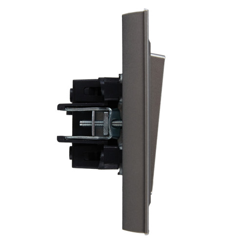 BRITE Выключатель 2-клавишный 10А в сборе ВСР10-2-0-БрС сталь IEK BRITE Выключатель 2-клавишный 10А в сборе ВСР10-2-0-БрС сталь IEK