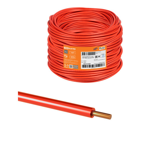 Провод ПуВнг(А)-LS 1х4,0 ГОСТ (300м), красный TDM Провод ПуВнг(А)-LS 1х4,0 ГОСТ (300м), красный TDM