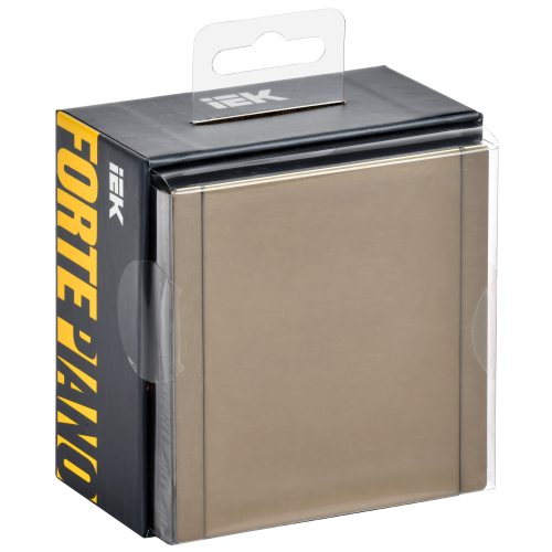 FORTE&PIANO Розетка 1-местная с заземлением с защитными шторками и крышкой винтовое крепление 16А IP44 FP621M металл шампань IEK FORTE&PIANO Розетка 1-местная с заземлением с защитными шторками и крышкой винтовое крепление 16А IP44 FP621M металл шампань IEK