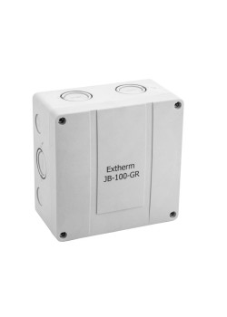 Коробка распределительная 140х140х76мм IP66 в комплекте с клеммным рядом 10х10кв.мм 76А сер. Extherm JB-100-GR