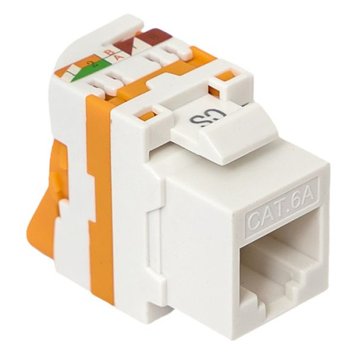 Модуль Keystone TERACOM CS Cat.6A неэкран. 110 IDC 180 град. самозажимной (Toolless) оранжевый