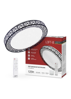 Светильник светодиодный COMFORT LOFT-B 125Вт 3000-6500К 10000лм 230В 500х105мм с пультом ДУ IN HOME 4690612059501