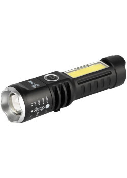 Фонарь светодиодный UA-403 универсальный аккумуляторный 5Вт LED+3Вт COB оптический Zoom 4 режима USB type-C Эра Б0069805