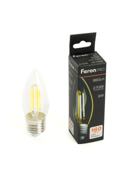 Лампа светодиодная Feron.PRO LB-1206 Свеча E27 960LM 6W 175-265V 2700K