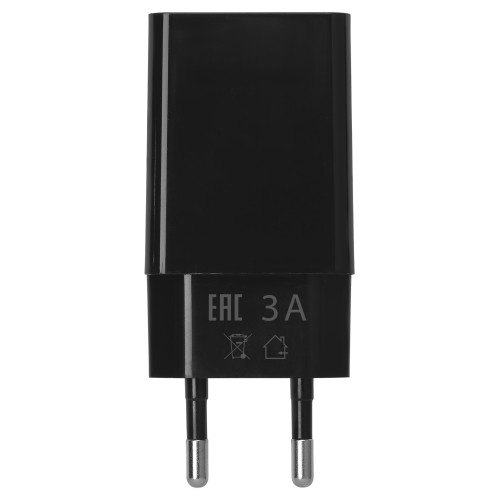 Сетевое зарядное устройство, СЗУ 6, Quick Charge 3.0, 3 А, 1 USB, черный, TDM