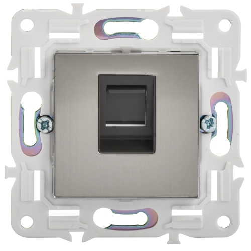 SKANDY Розетка компьютерная RJ45 кат.6 SK-K02N металл никель IEK SKANDY Розетка компьютерная RJ45 кат.6 SK-K02N металл никель IEK