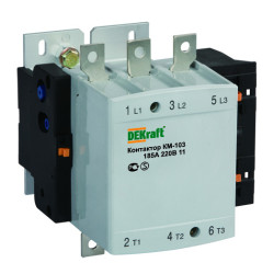 Контактор 225А 380В АС3 1НО+1НЗ КМ-103 Dekraft