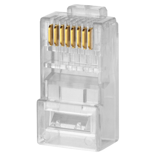 Разъем RJ-45 UTP для кабеля кат. 6, 8P8C (100шт) TDM Разъем RJ-45 UTP для кабеля кат. 6, 8P8C (100шт) TDM