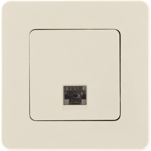 INSPIRIA Розетка компьютерная RJ45 категория 5Е UTP слоновая кость