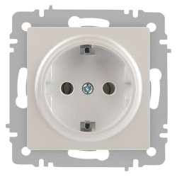 Розетка 1-м СП Accent 6-202-06 16А IP20 250В 2P+E Schuko перламутр. Intro Б0063695
