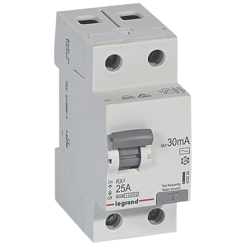 RX3 ВДТ 30мА 25А 2П AC LEGRAND