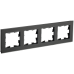 BRITE Рамка 4-местная РУ-4-2-Бр стекло черный матовый IEK BRITE Рамка 4-местная РУ-4-2-Бр стекло черный матовый IEK