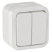 TORS Выключатель двухклавишный 10А IP55 TS305 белый IEK TORS Выключатель двухклавишный 10А IP55 TS305 белый IEK