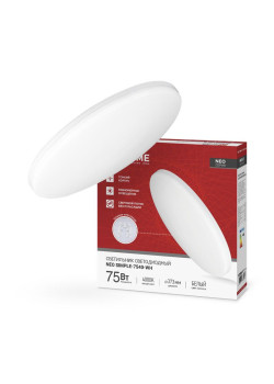 Светильник светодиодный NEO SIMPLE-7540-WH 75Вт 4000К 6000лм 230В 370х60мм бел. IN HOME 4690612062532