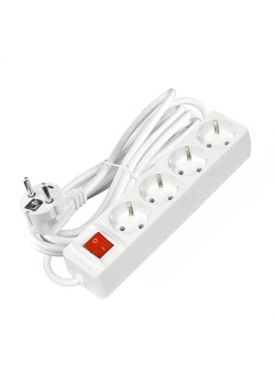 Удлинитель 4х3х16А IP20 3х1 с выкл. бел. DOMTOK 2499