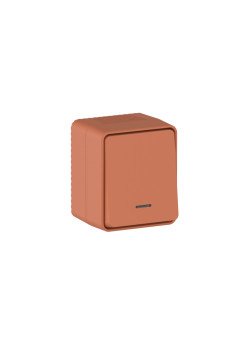 ATLASDESIGN PROFI IP54 О/У 1-клавишный ВЫКЛЮЧАТЕЛЬ с подсветкой, сх.1а, 10АХ, ТЕРРАКОТОВЫЙ