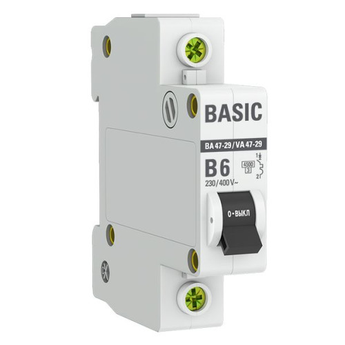 Авт. выкл. ВА 47-29 1P 6А (B) 4,5кА BASIC