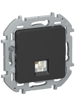 IEKINSPIRIA Розетка телефонная RJ11 6731091 черный матовый IEK