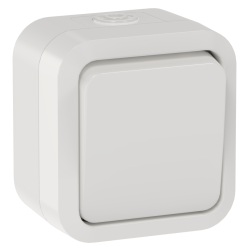 TORS Выключатель двухполюсный одноклавишный 10А IP55 TS311 белый IEK