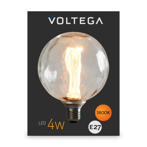 Лампа светодиодная филаментная Loft 271 G125FCE 4Вт 1800К E27 Voltega 8545 Лампа светодиодная филаментная Loft 271 G125FCE 4Вт 1800К E27 Voltega 8545