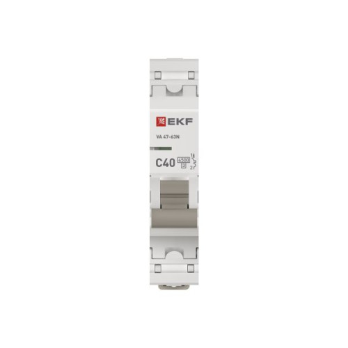 Авт. выкл. ВА 47-63N 1P 40А (C) 4,5kA PROXIMA EKF Авт. выкл. ВА 47-63N 1P 40А (C) 4,5kA PROXIMA EKF