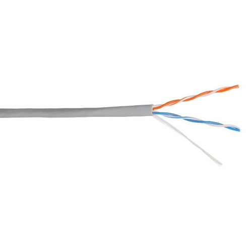 Кабель информационный Lanmaster NM-UTP5E2PR-CU кат.5E UTP 2 пары PVC внутренний 305м серый Кабель информационный Lanmaster NM-UTP5E2PR-CU кат.5E UTP 2 пары PVC внутренний 305м серый