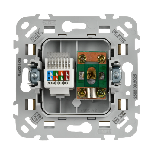 FLITE Розетка 2-местная RJ45/TV категория 5Е UTP РКТВ5е-2-0-ФлХ хаки IEK FLITE Розетка 2-местная RJ45/TV категория 5Е UTP РКТВ5е-2-0-ФлХ хаки IEK