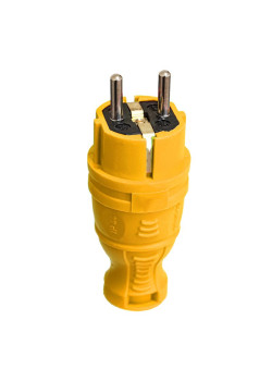Вилка прямая с заземл. IP44 каучук желт. TOKOV TKE-C07-KV-Z