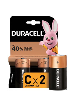 Элемент питания алкалиновый C/LR14/MN 1400 BP-2 (блист.2шт) Duracell Б0014054
