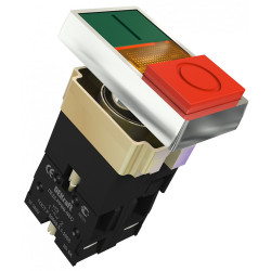 Перекл. I-O PPBB D22 ЗЕЛ-КР неон 220В ПЕ-22