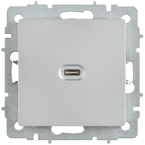 BRITE Розетка USB C 65Вт высокоскоростная зарядка РЮ12-1-БрА алюминий IEK BRITE Розетка USB C 65Вт высокоскоростная зарядка РЮ12-1-БрА алюминий IEK