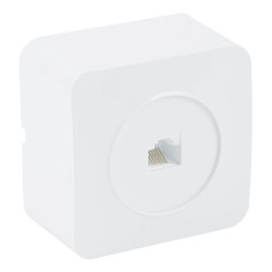 Розетка RJ-45 открытой установки, STEKKER, серия София, 1-местная, белый, MST00-20-01