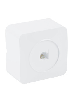 Розетка RJ-45 открытой установки, STEKKER, серия София, 1-местная, белый, MST00-20-01