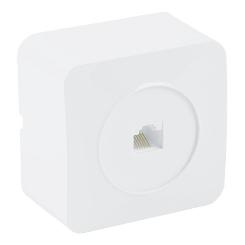Розетка RJ-45 открытой установки, STEKKER, серия София, 1-местная, белый, MST00-20-01