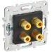 SKANDY Аудиорозетка 4-местная SK-A01G графит IEK SKANDY Аудиорозетка 4-местная SK-A01G графит IEK